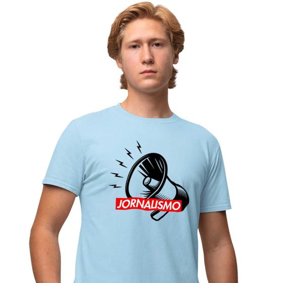 Imagem de Camisa Camiseta Masculina Estampada Suprem Jornalismo 100% Algodão Fio 30.1 Penteado