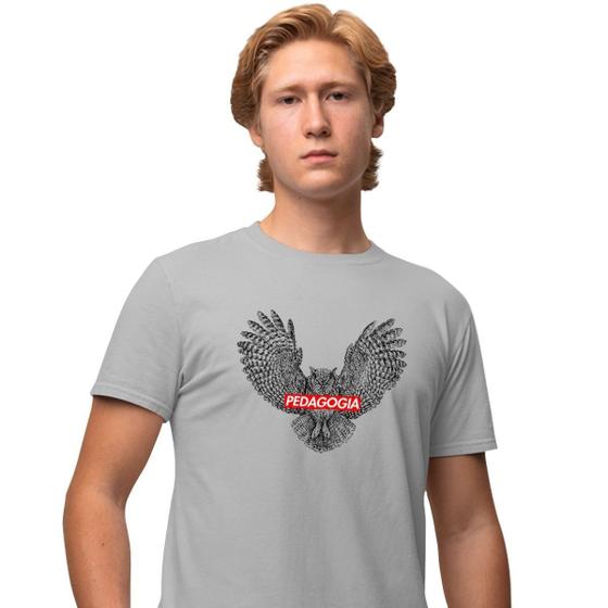 Imagem de Camisa Camiseta Masculina Estampada Supreme Pedagogia 100% Algodão Fio 30.1 Penteado