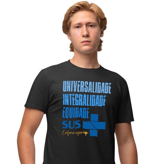 Imagem de Camisa Camiseta Masculina Estampada Universalidade Integridade Equidade 100% Algodão Fio 30.1 Penteado