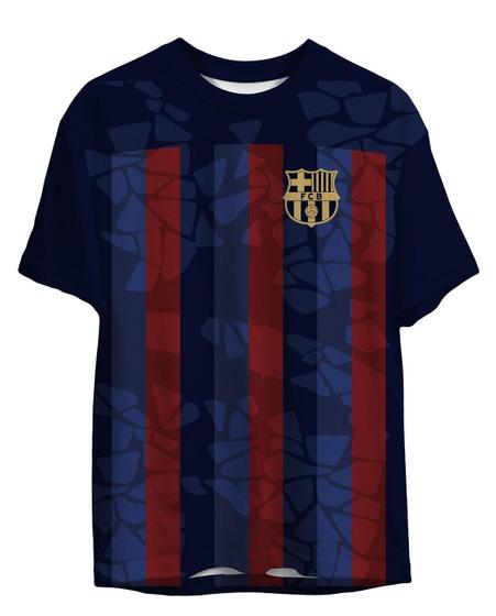 Imagem de Camisa Camiseta Masculina Uniforme Barcelona Manga Curta