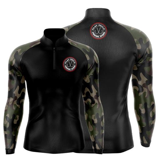 Camisa Camiseta Pesca Com Proteção Solar UV50 Camuflada Militar Menor preço em Camisa Camiseta Pesca Com Proteção Solar UV50 Camuflada Militar