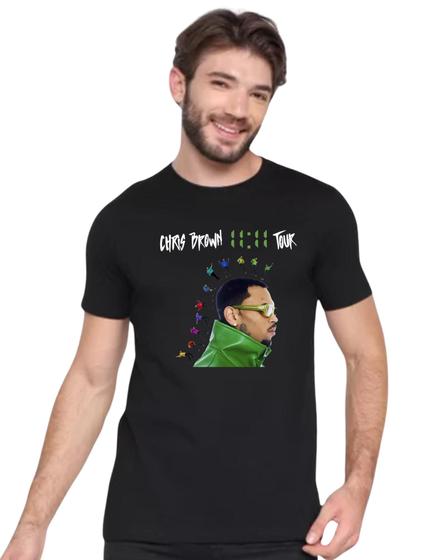 Imagem de Camisa Camiseta Preta Chris Brown 11:11 Tour Brasil M4