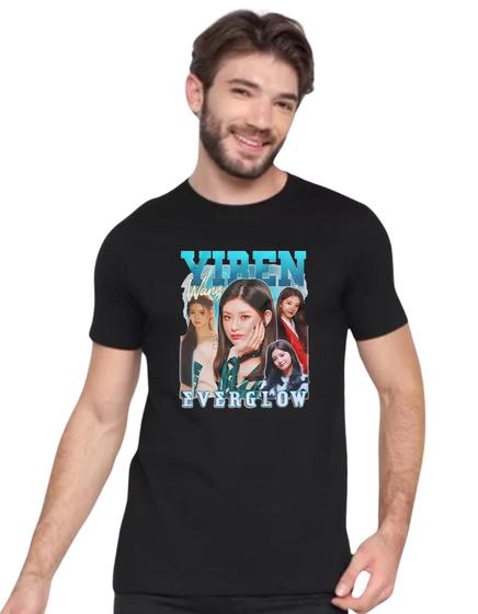 Imagem de Camisa Camiseta Preta Kpop Everglow Yiren Wang M7