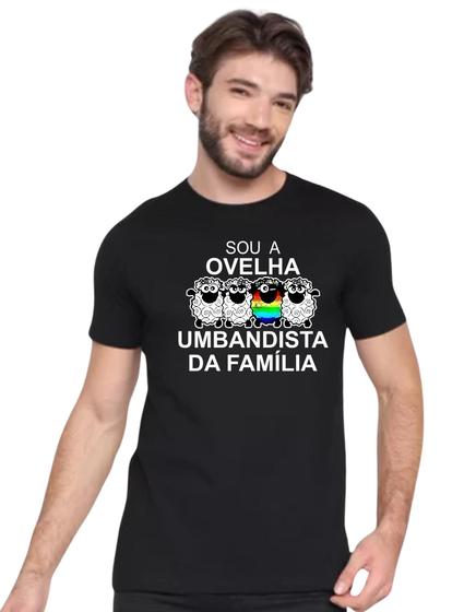 Imagem de Camisa Camiseta Preta Sou A Ovelha Umbandista Da Familia M6