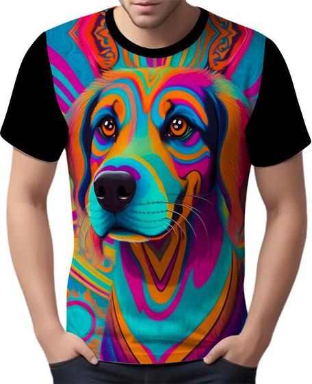 Imagem de Camisa Camiseta Rave Cachorro Psicodélico Good Vibe Psico 5