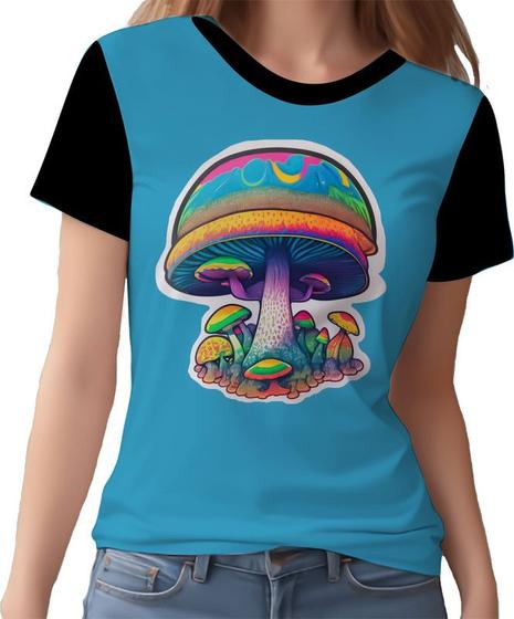 Imagem de Camisa Camiseta Rave Jardim Psicodélico Good Vibe Cogumelo 8