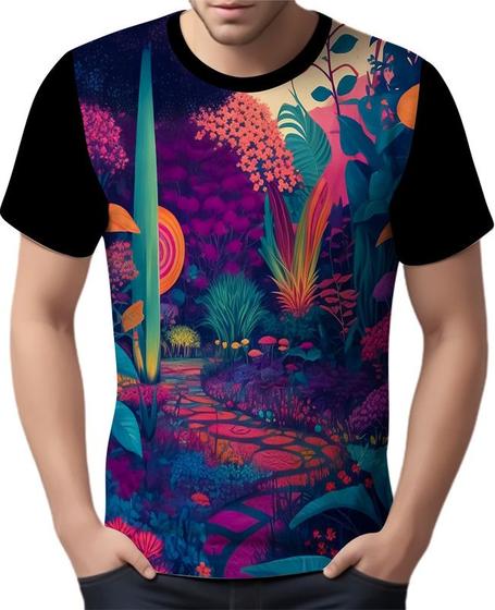 Imagem de Camisa Camiseta Rave Jardim Psicodélico Good Vibes Psico 3