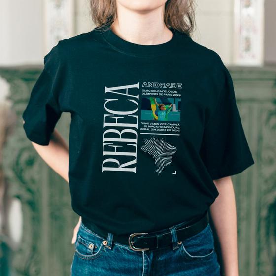 Imagem de Camisa Camiseta Rebeca Andrade Olimpiadas Malha Premium 100% Algodão