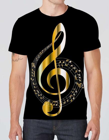 Imagem de Camisa Camiseta Símbolos Musicais Todos Os Tamanhos
