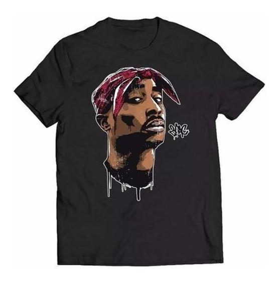 Imagem de Camisa Camiseta T-shirt 2pac Rap Hip-hop Calicatura Tupac