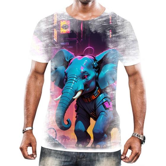 Imagem de Camisa Camiseta Tshirt Animais Cyberpunk Elefantes Safari 3