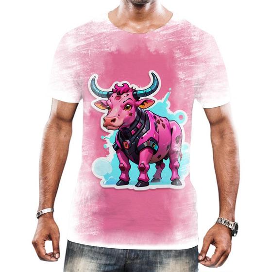 Imagem de Camisa Camiseta Tshirt Animais Cyberpunk Vaca Boi Bovinos 