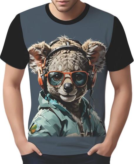 Imagem de Camisa Camiseta Tshirt Animais Óculos Coala Moderno HD 2