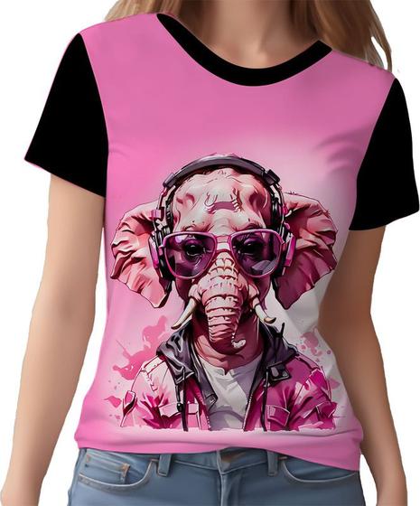 Imagem de Camisa Camiseta Tshirt Animais Óculos Elefante Moderno 2