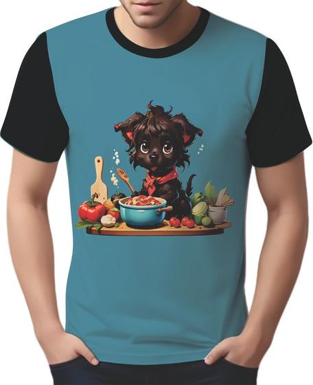 Imagem de Camisa Camiseta Tshirt Chefe Cachorro Cozinheiro Cozinha 2