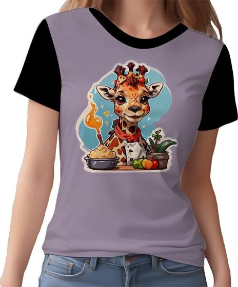 Imagem de Camisa Camiseta Tshirt Chefe Girafa Cozinheiro Cozinha 2