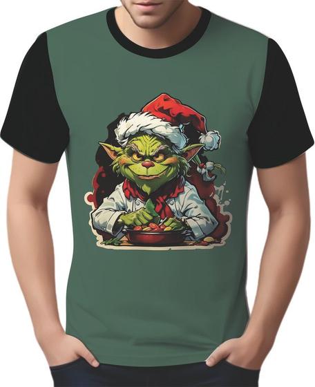 Imagem de Camisa Camiseta Tshirt Chefe Grinch Cozinheiro Cozinha 1