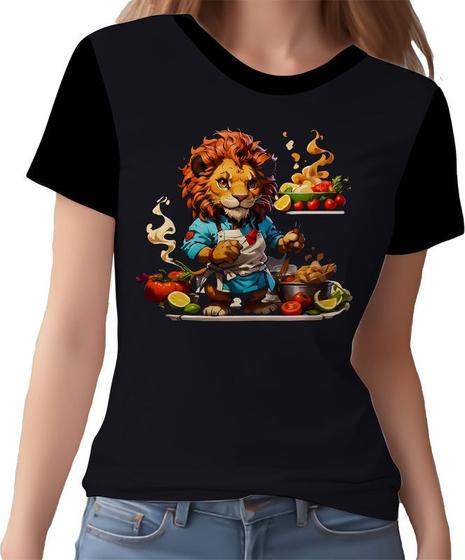 Imagem de Camisa Camiseta Tshirt Chefe Leão Cozinheiro Cozinha 6