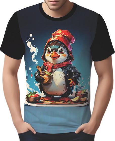 Imagem de Camisa Camiseta Tshirt Chefe Pinguim Cozinheiro Cozinha 2