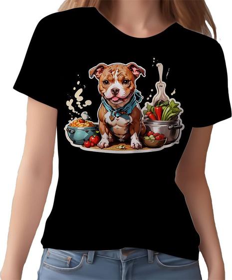 Imagem de Camisa Camiseta Tshirt Chefe Pitbull Cozinheiro Cozinha 4