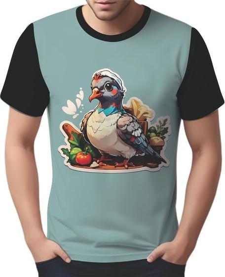 Imagem de Camisa Camiseta Tshirt Chefe Pombo Cozinheiro Cozinha 1