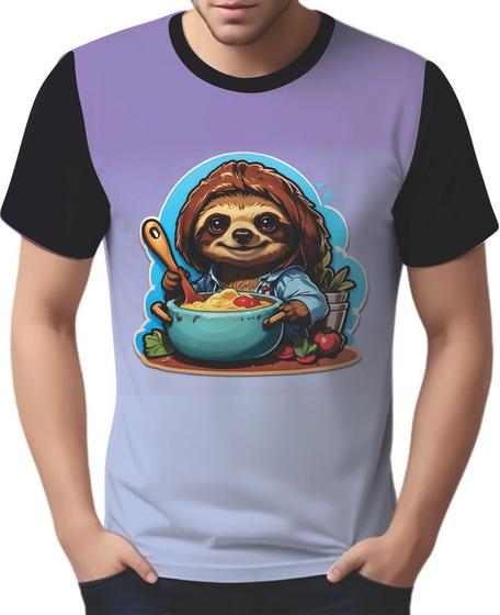 Imagem de Camisa Camiseta Tshirt Chefe Preguiça Cozinheira Cozinha 1