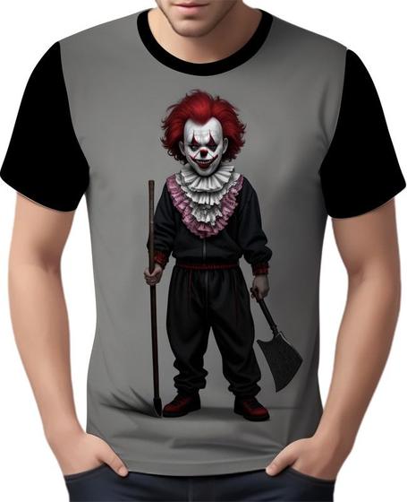 Imagem de Camisa Camiseta Tshirt Halloween Palhaço Assustador Terror 1