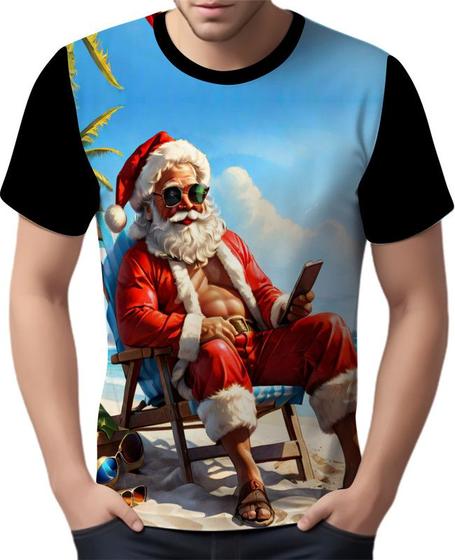 Imagem de Camisa Camiseta Tshirt Natal Festas Papai Noel Forte Praia 6