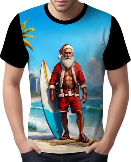 Imagem de Camisa Camiseta Tshirt Natal Festas Papai Noel Forte Praia 9