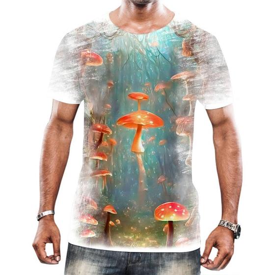 Imagem de Camisa Camiseta Tshirt Natureza Cogumelos Psicodélica HD 1