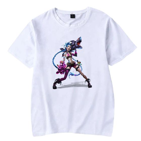 Imagem de Camisa Camiseta Unissex Jogo LOL JINX League of Legends Arcane