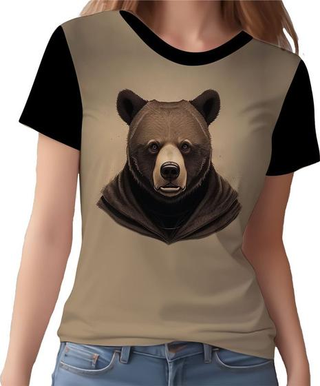 Imagem de Camisa Camiseta Urso Marrom Face Animais Estampa t-shirt 1