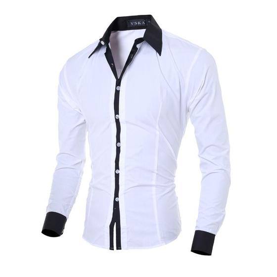 Imagem de Camisa Camisete Slim Fit Manga Longa Masculina  Homem luxo