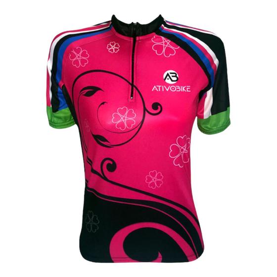 Imagem de Camisa Ciclismo Advanced Feminina Floral Ativo Bike