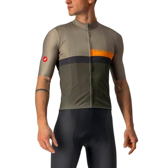 Imagem de Camisa Ciclismo Castelli A Blocco Bark Green Masculino