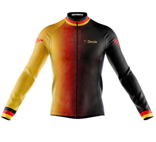 Imagem de Camisa Ciclismo Copa Alemanha Manga Longa Decole Uv Bike Mtb