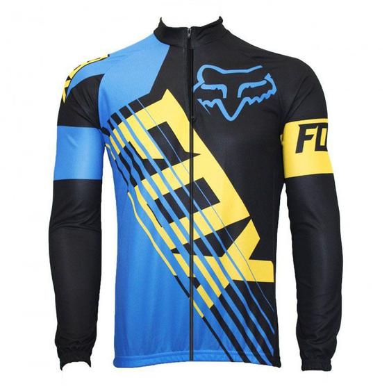 Imagem de Camisa Ciclismo Manga Fox Ciclismo Fitness Zíper Mtb