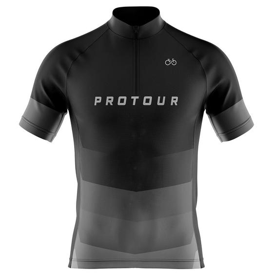 Imagem de Camisa Ciclismo Masculina Camiseta Ciclista Pro Tour Boll Preta Com Bolsos Uv 50+