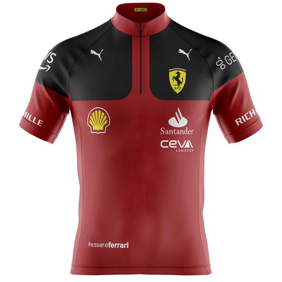 Imagem de Camisa Ciclismo Masculina Ferrari F1 Com Bolsos UV 50+