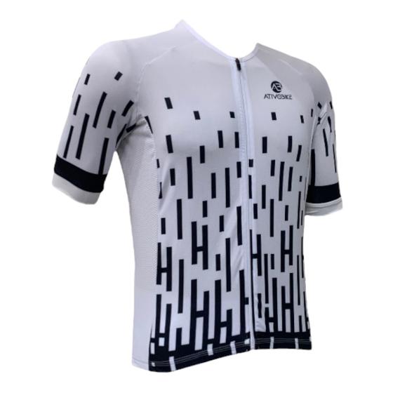 Imagem de Camisa ciclismo Masculino Tetris Branco
