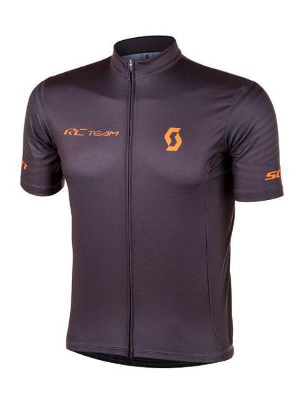 Imagem de Camisa Ciclismo Scott Rc Team 10 Mc Marrom Laranja