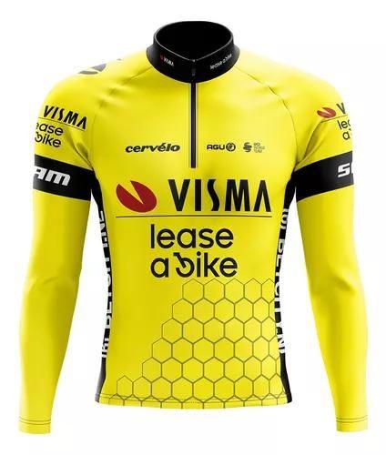 Imagem de Camisa Ciclista Roupa Ciclismo Manga Longa Jumbo Cervélo Yellow