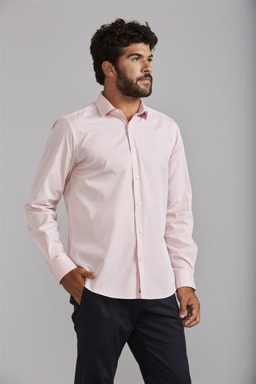 Imagem de Camisa Comfort Jacquard - Rosa Claro