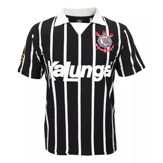 Imagem de Camisa Corinthians Retro 1990 Kalunga Listrada Oficial