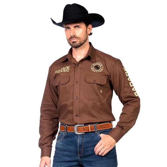 Imagem de Camisa Country Bordada Masculina Radade New Western - Escolha a cor