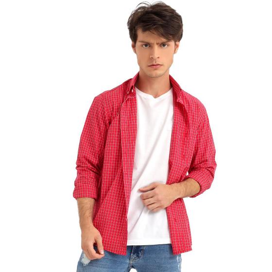 Imagem de Camisa Country Masculina TXC Xadrez Vermelha - Ref. 2718L