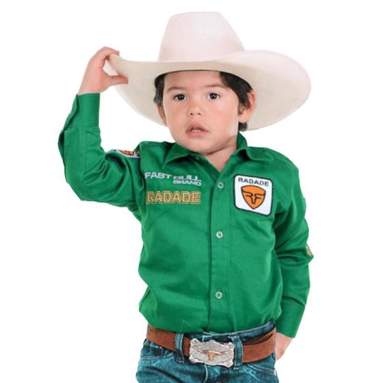 Imagem de Camisa Country Radade Manga Longa Rodeio Cowboy Infantil