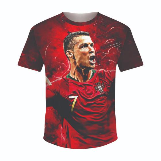 Imagem de Camisa cr7 com proteção solar camiseta adulto sublimada