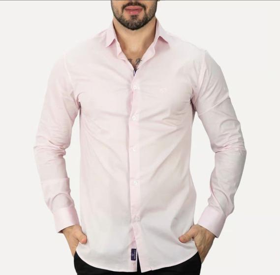 Imagem de Camisa Custom Slim Versatiold Rosa