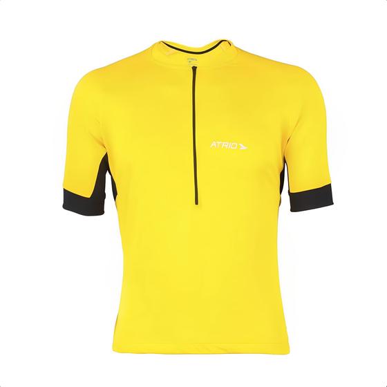 Imagem de Camisa de Ciclismo Sport Masculina Amarela Tamanho XG Dryfit Superlight Antimicrobiano Atrio - VB015
